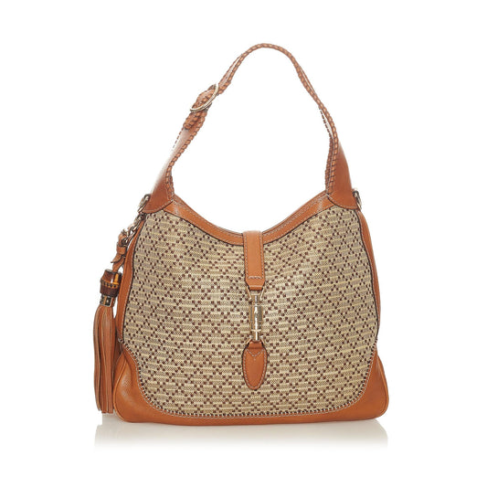 Gucci Diamante New Jackie Tassel Canvas Tote Bag (SHG-27351)