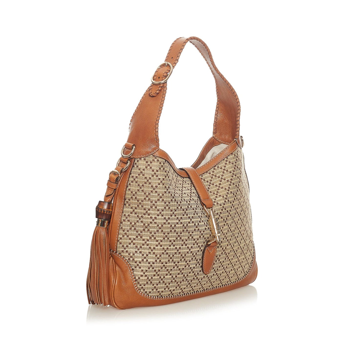 Gucci Diamante New Jackie Tassel Canvas Tote Bag (SHG-27351)