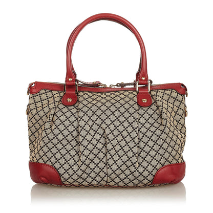 Gucci Diamante Sukey Canvas Satchel (SHG-26347)