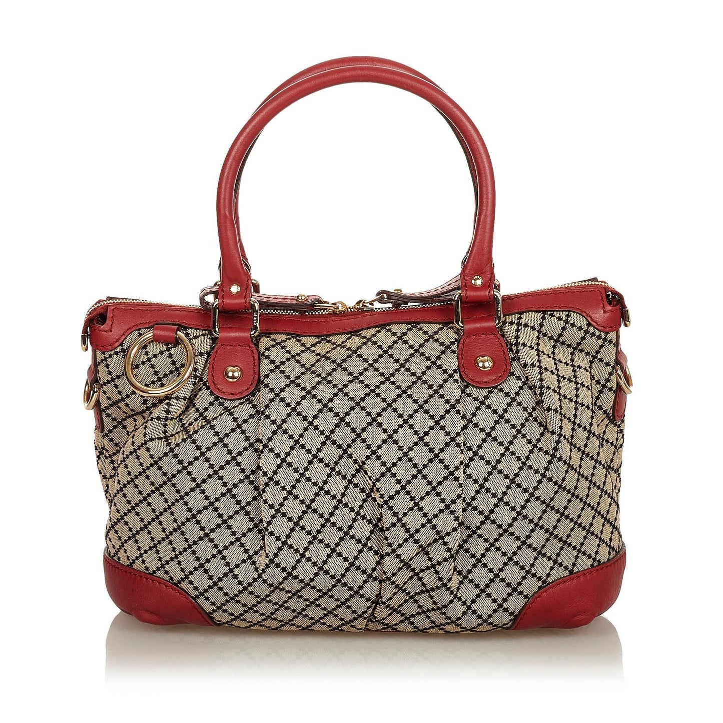 Gucci Diamante Sukey Canvas Satchel (SHG-26347)