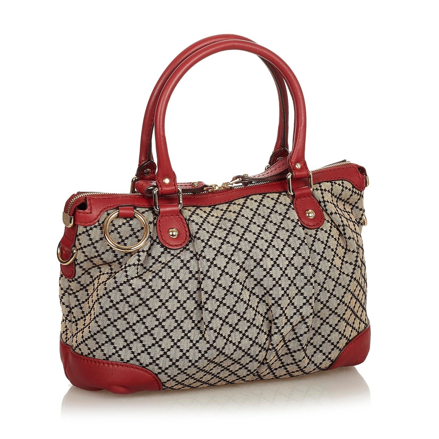 Gucci Diamante Sukey Canvas Satchel (SHG-26347)