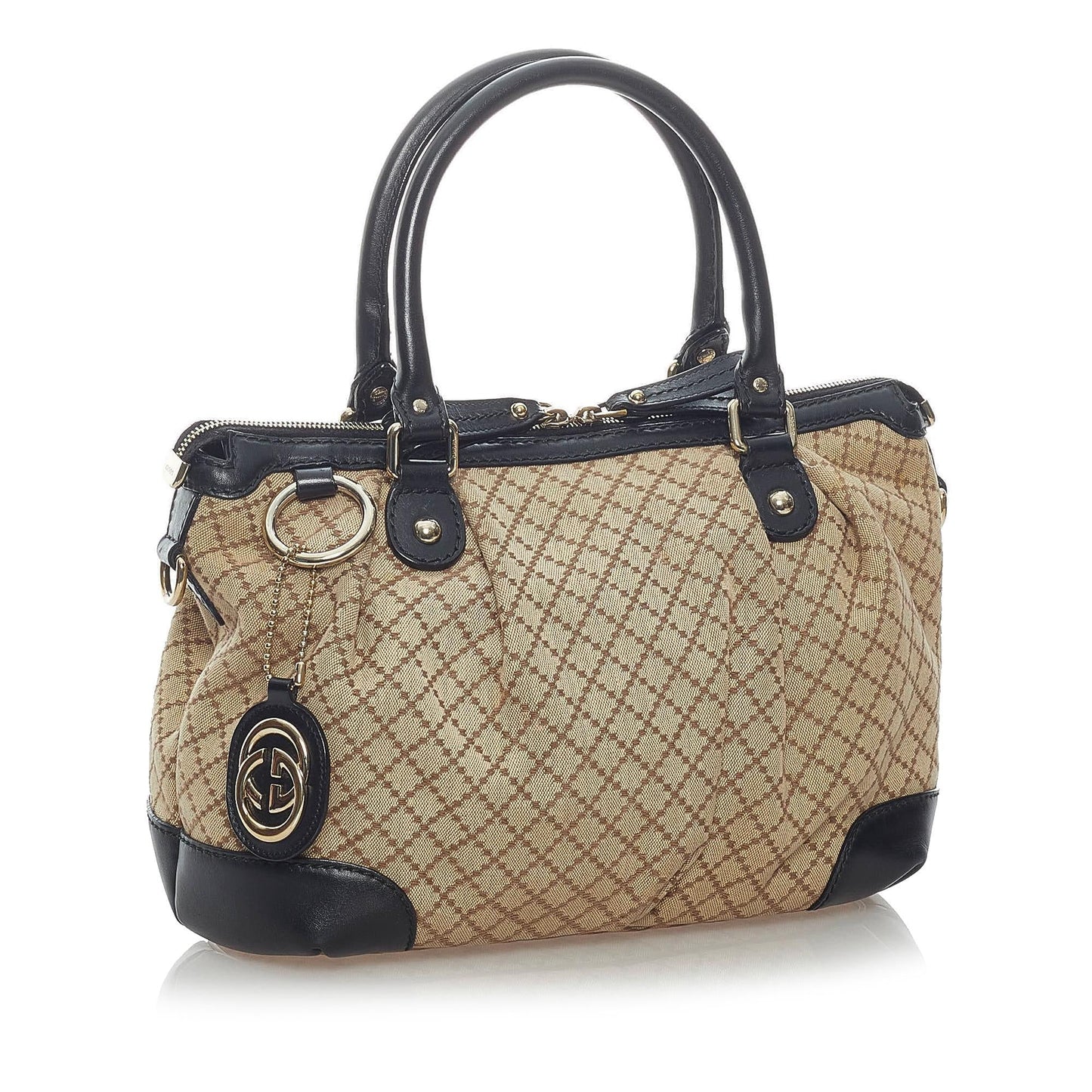 Gucci Diamante Sukey Canvas Satchel (SHG-32973)