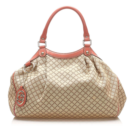 Gucci Diamante Sukey Canvas Tote Bag (SHG-15484)