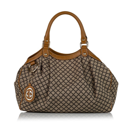 Gucci Diamante Sukey Canvas Tote Bag (SHG-33345)