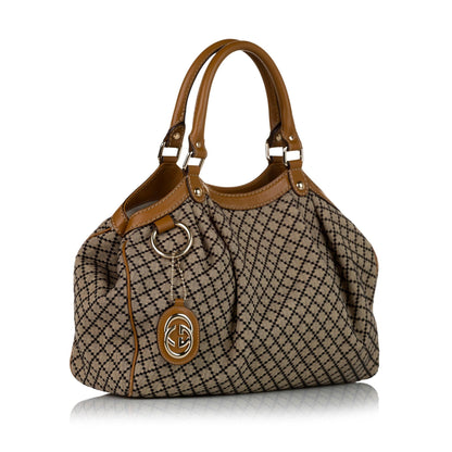 Gucci Diamante Sukey Canvas Tote Bag (SHG-33345)