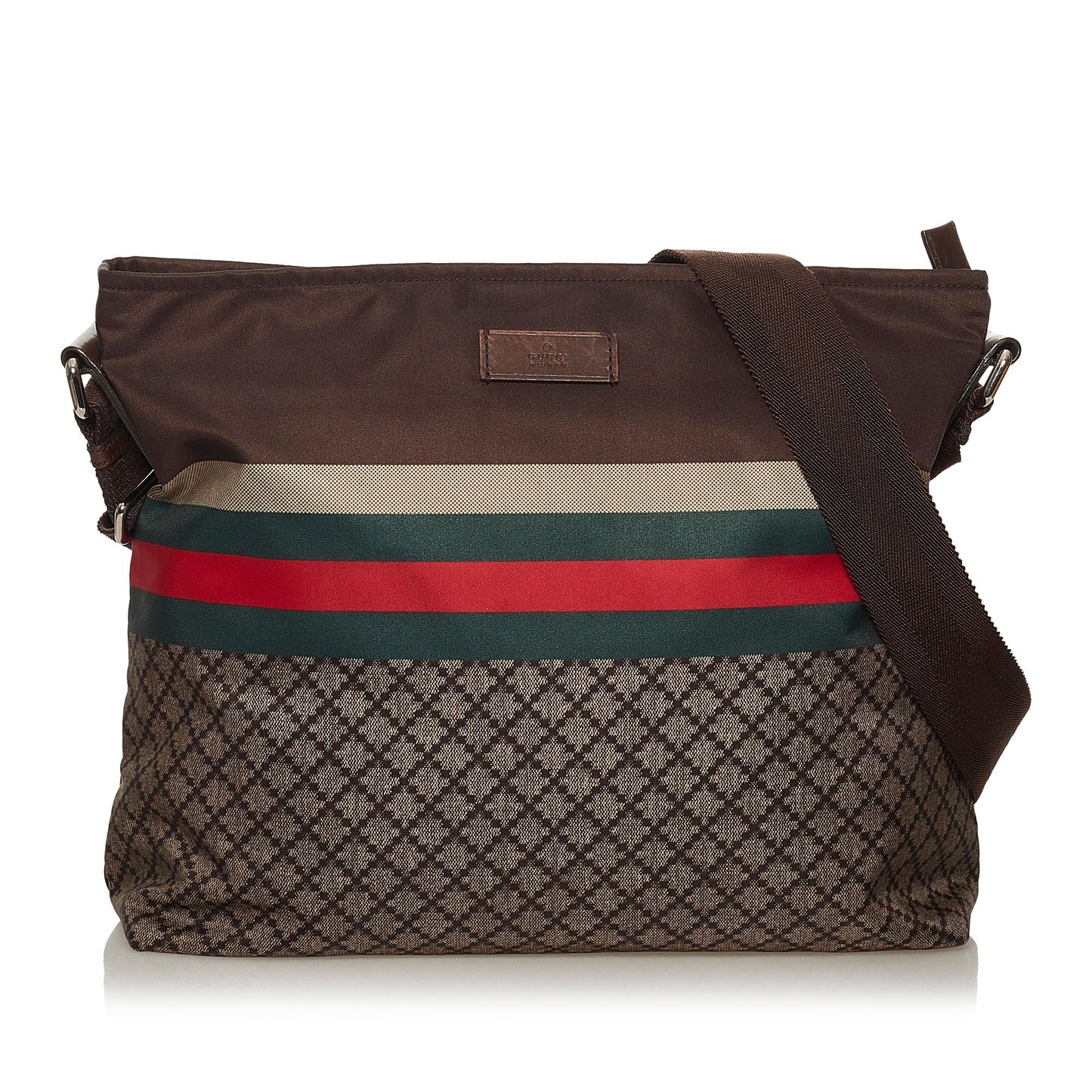 Gucci Diamante Web Canvas Crossbody Bag