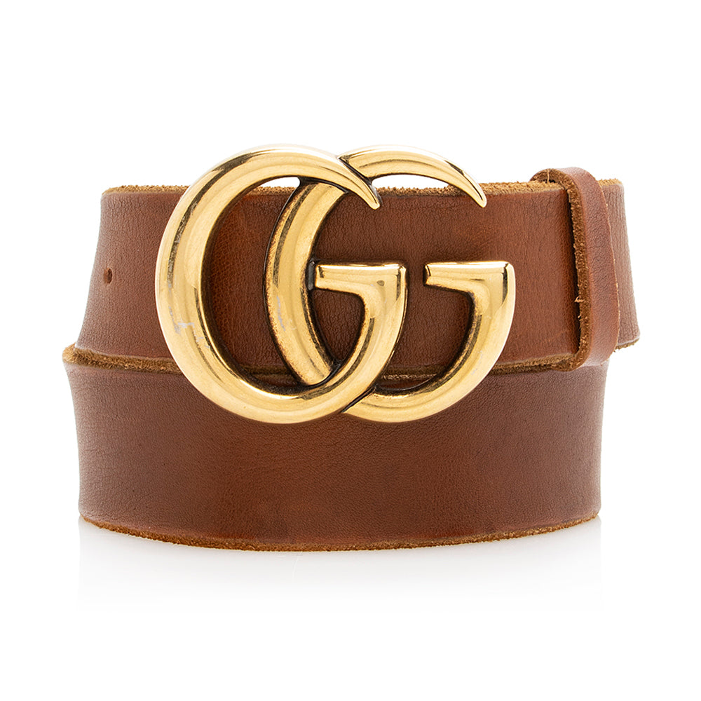 Gucci Distressed Leather GG Marmont Belt - Size 28 / 70 (SHF-20892)