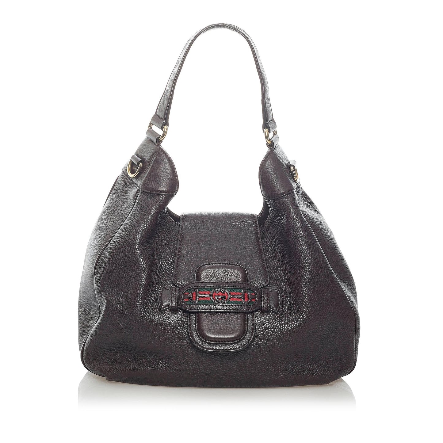 Gucci Dressage Web Leather Satchel Bag (SHG-33516)