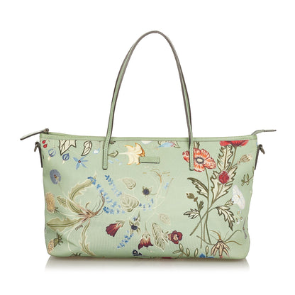 Gucci Flora Knight Nylon Satchel (SHG-26638)