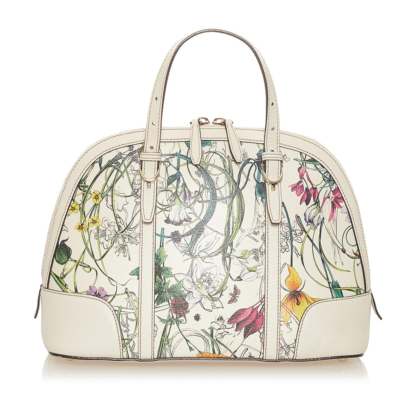 Gucci Flora Nice Coated Canvas Satchel (SHG-27253)