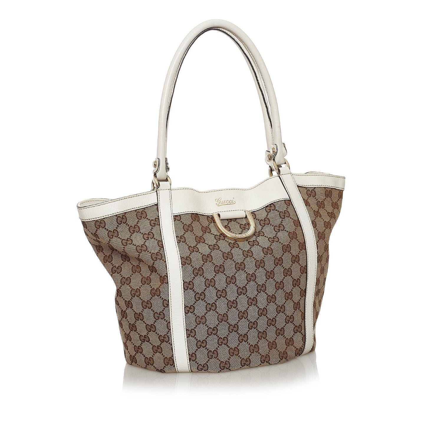 Gucci GG Canvas Abbey D-Ring Canvas Tote Bag (SHG-33377)