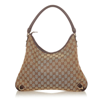 Gucci GG Canvas Abbey D-Ring Shoulder Bag (SHG-25132)