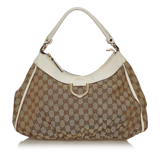 Gucci GG Canvas Abbey D-Ring Shoulder Bag (SHG-28858)