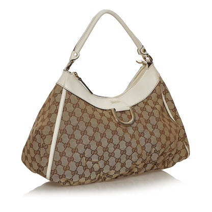 Gucci GG Canvas Abbey D-Ring Shoulder Bag (SHG-28858)