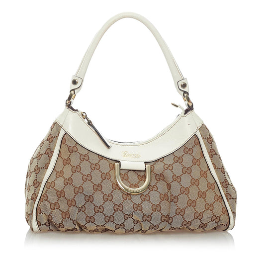 Gucci GG Canvas Abbey D-Ring Shoulder Bag (SHG-33525)