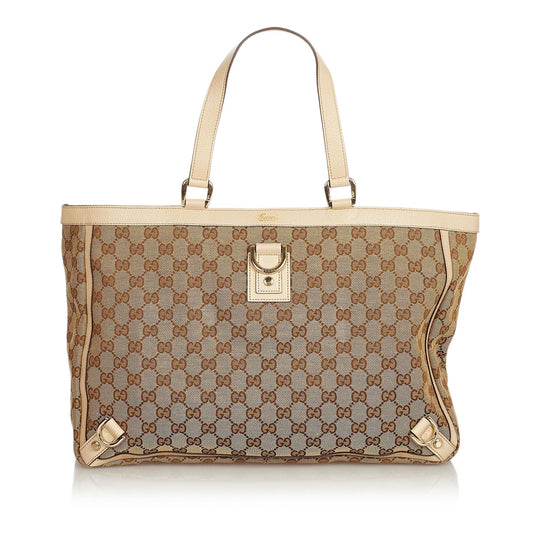 Gucci GG Canvas Abbey D- Ring Tote Bag (SHG-26005)