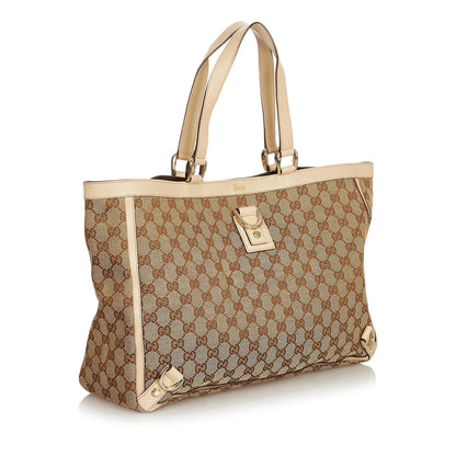 Gucci GG Canvas Abbey D- Ring Tote Bag (SHG-26005)