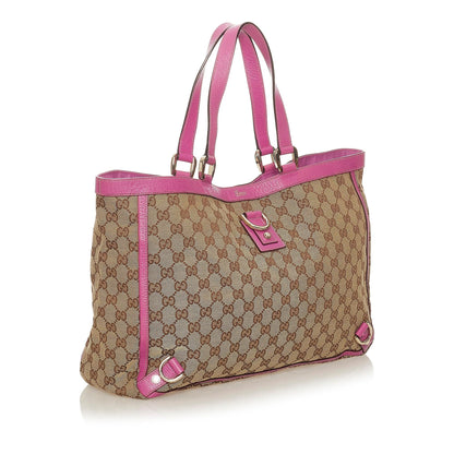 Gucci GG Canvas Abbey D- Ring Tote Bag (SHG-27537)