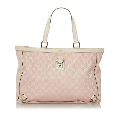 Gucci GG Canvas Abbey D- Ring Tote Bag (SHG-28306)