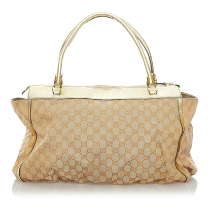 Gucci GG Canvas Abbey-D Ring Tote Bag (SHG-32914)