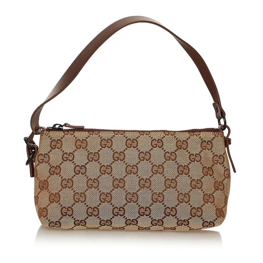 Gucci GG Canvas Baguette (SHG-28682)