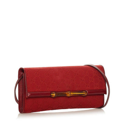 Gucci GG Canvas Bamboo Bar Crossbody Bag (SHG-27209)