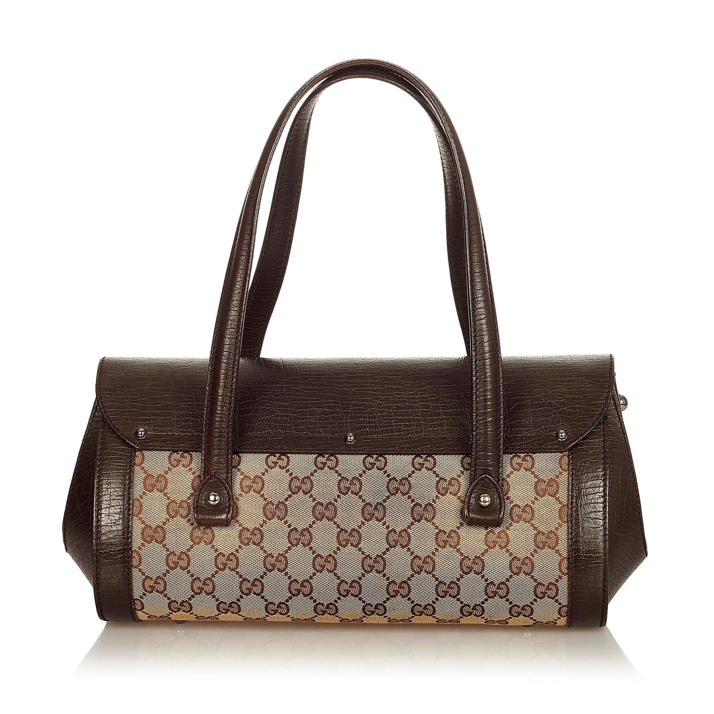 Gucci GG Canvas Bamboo Bullet Shoulder Bag (SHG-26346)