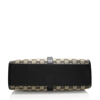 Gucci GG Canvas Bardot Satchel (SHF-18166)