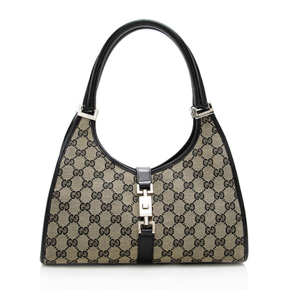 Gucci GG Canvas Bardot Satchel (SHF-18166)