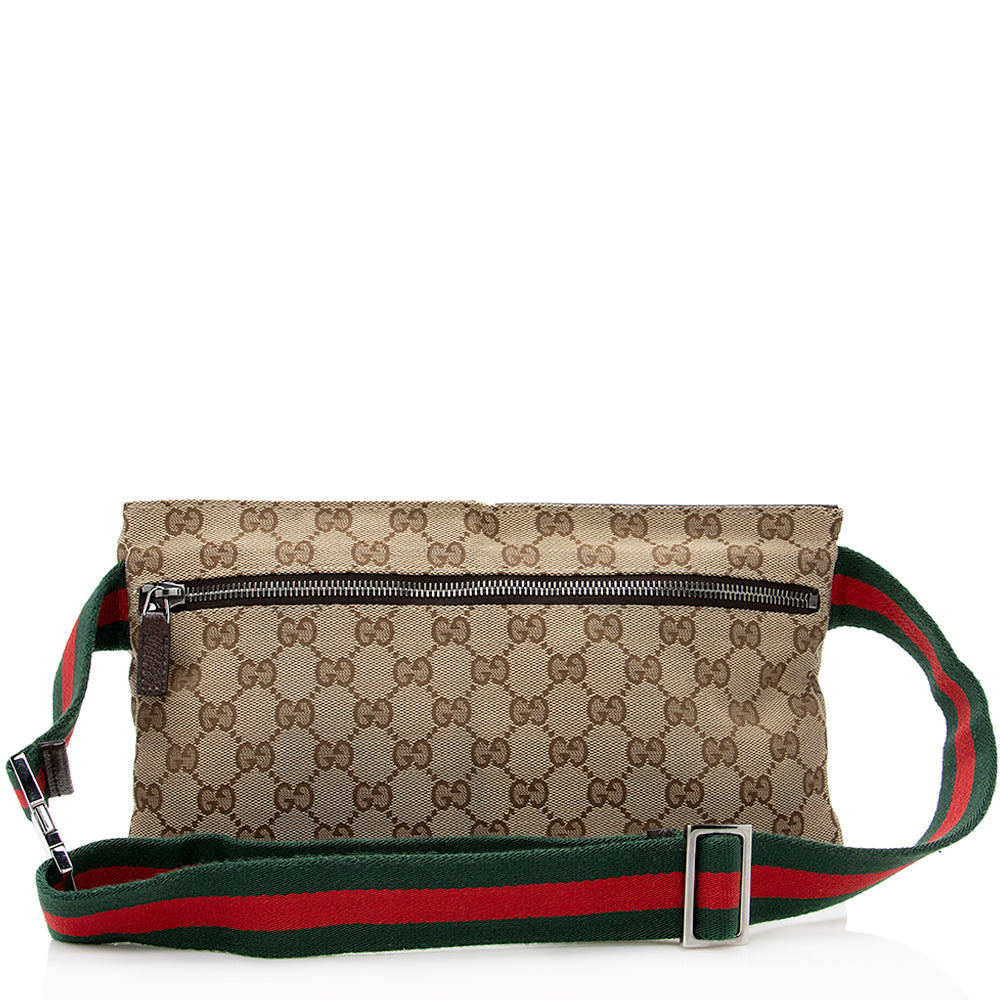 Gucci GG Canvas Web Belt Bag (SHF-18769)