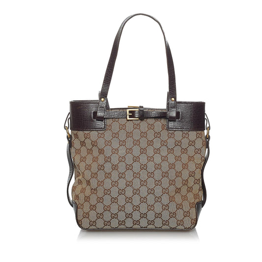 Gucci GG Canvas Belted Tote Bag (SHG-33660)