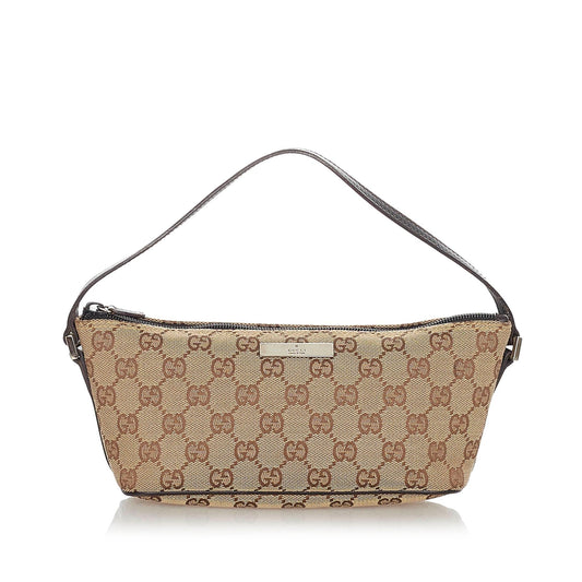 Gucci GG Canvas Boat Baguette (SHG-22815)