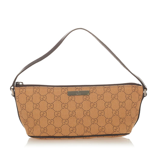 Gucci GG Canvas Boat Baguette (SHG-24580)