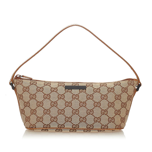 Gucci GG Canvas Boat Baguette (SHG-27593)