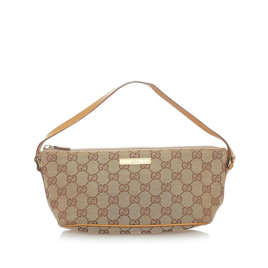 Gucci GG Canvas Boat Baguette (SHG-32977)