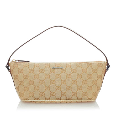 Gucci GG Canvas Boat Baguette (SHG-33179)