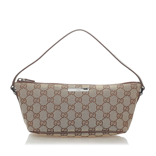 Gucci GG Canvas Boat Baguette (SHG-33190)