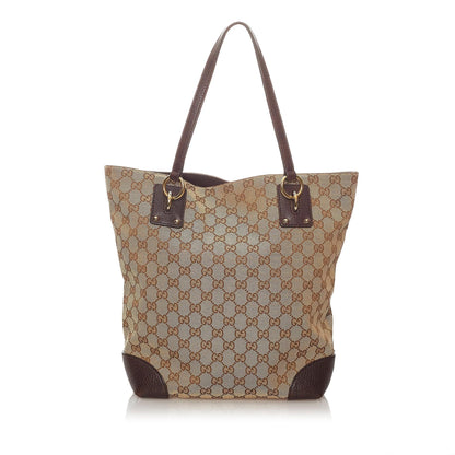 Gucci GG Canvas Charm Tote Bag (SHG-27889)