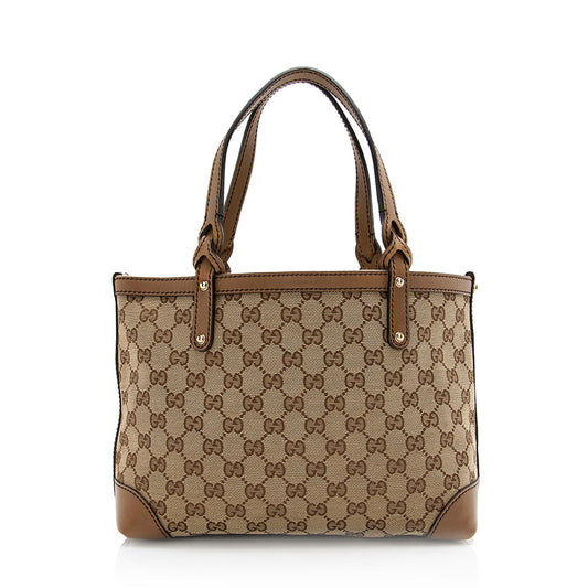 Gucci GG Canvas Craft Small Tote (SHF-21294)