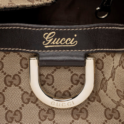 Gucci GG Canvas D Ring Large Hobo - FINAL SALE (SHF-17633)