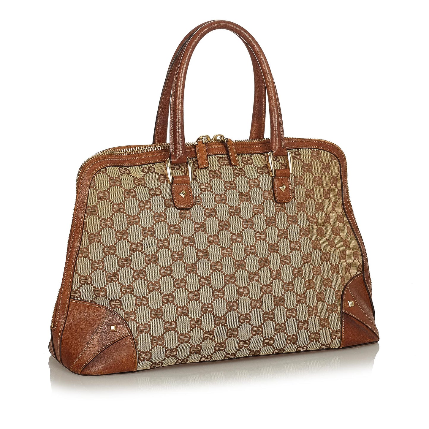 Gucci GG Canvas Dome Nail Handbag (SHG-25305)