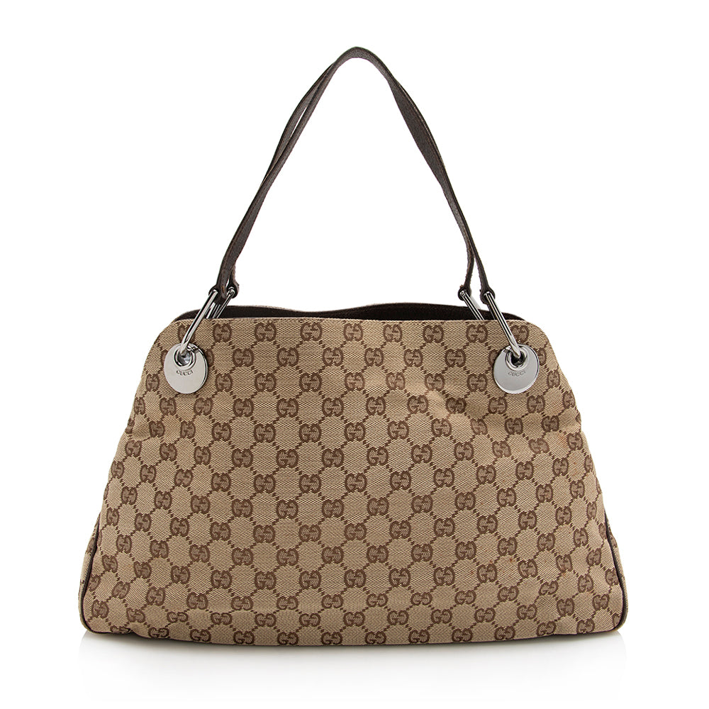 Gucci GG Canvas Eclipse Medium Shoulder Bag (SHF-16635)