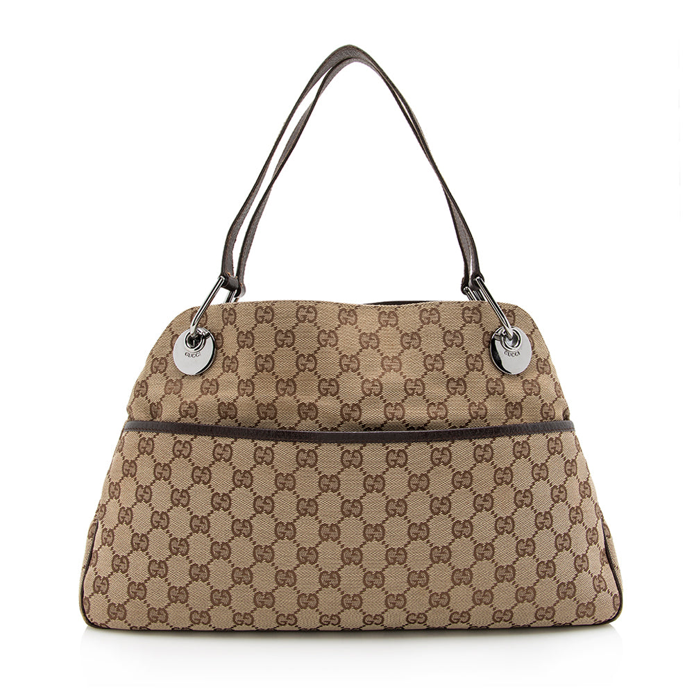 Gucci GG Canvas Eclipse Medium Shoulder Bag (SHF-16635)