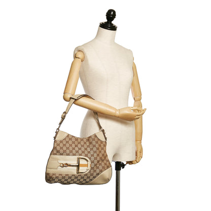 Gucci GG Canvas Hasler Shoulder Bag (SHG-33637)