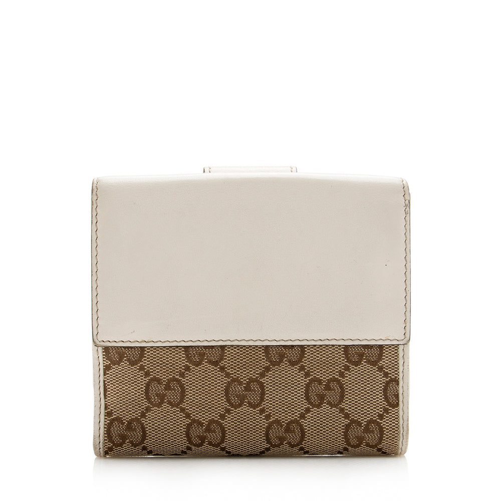 Gucci GG Canvas Heart French Compact Wallet (SHF-17615)