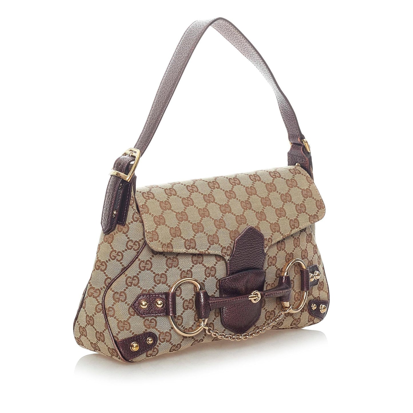 Gucci GG Canvas Horsebit Handbag (SHG-32962)