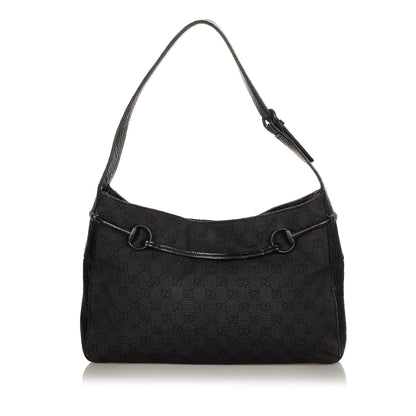 Gucci GG Canvas Horsebit Shoulder Bag (SHG-24498)