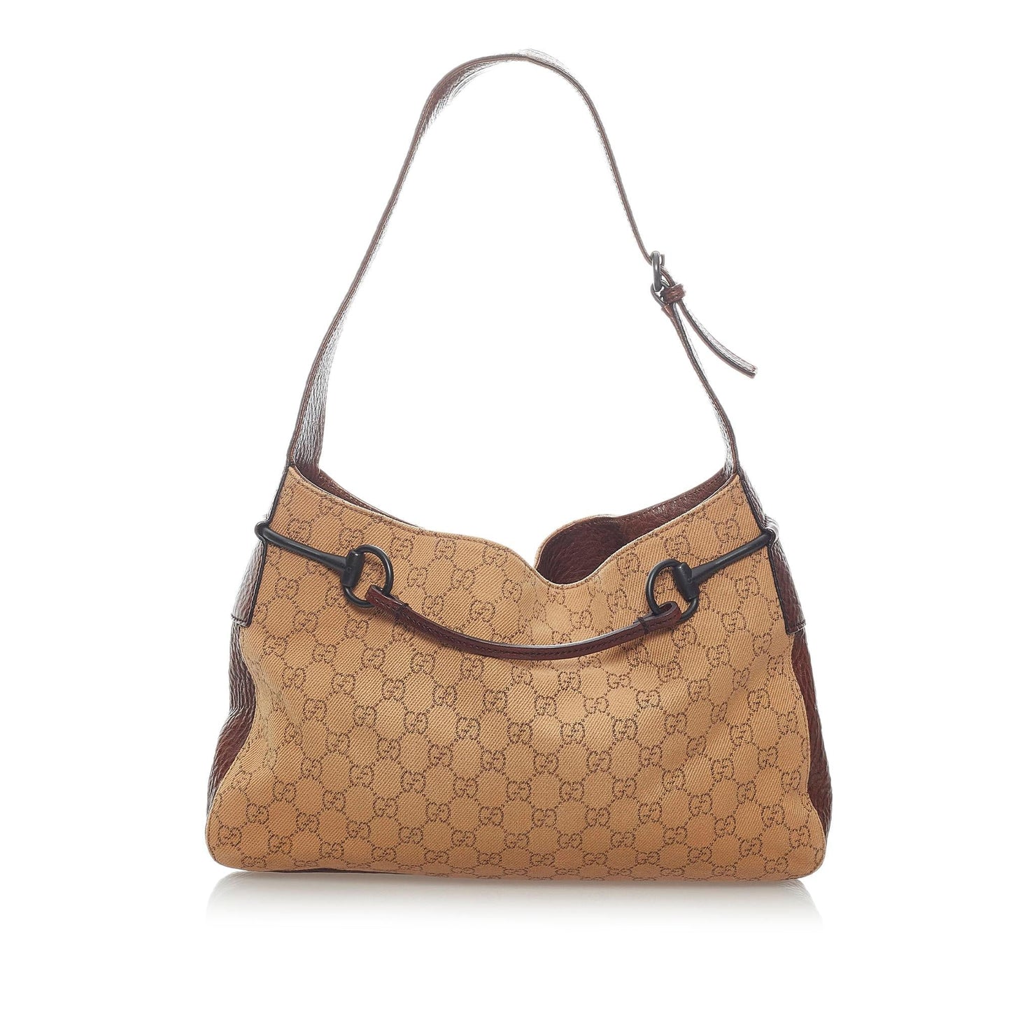 Gucci GG Canvas Horsebit Shoulder Bag (SHG-33270)