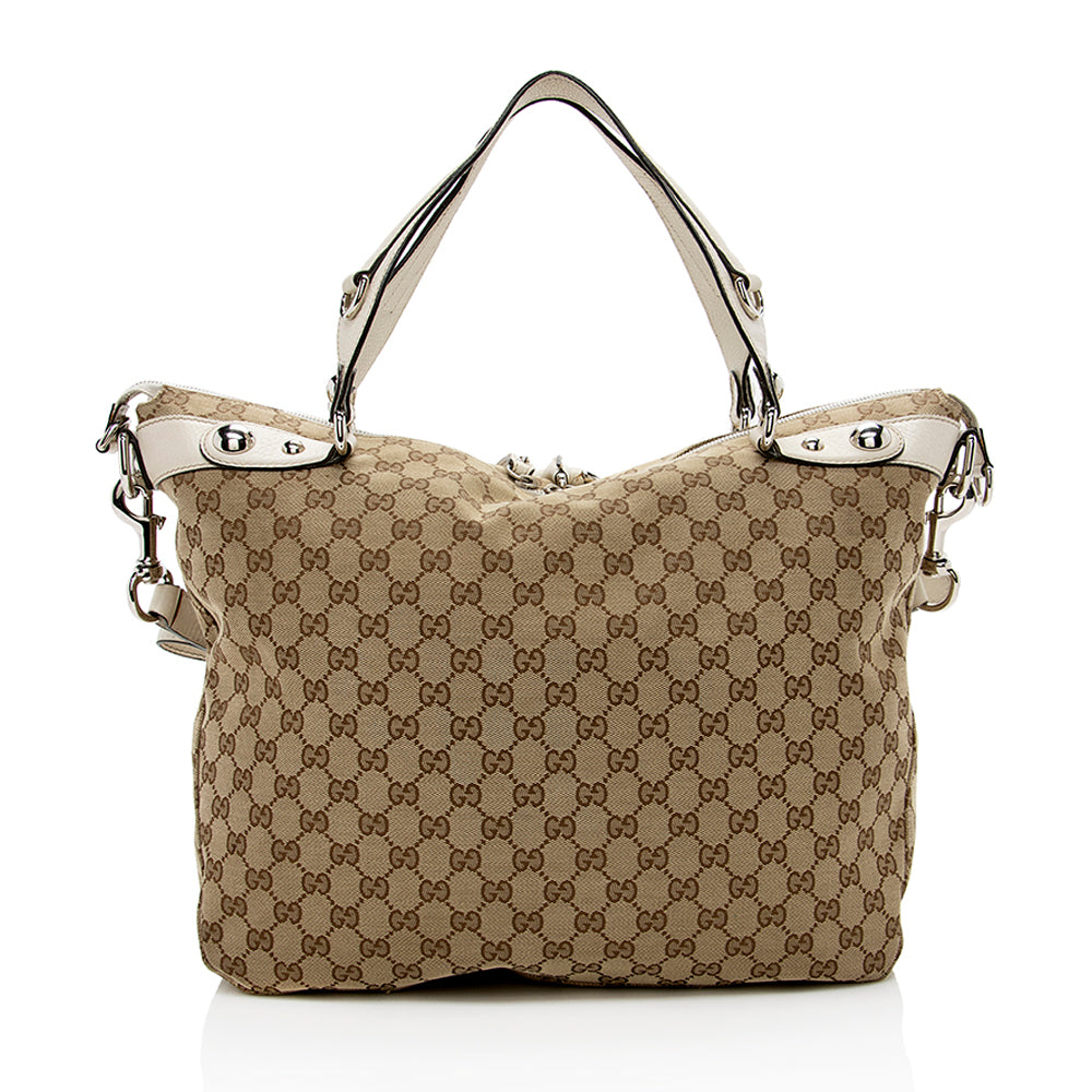 Gucci GG Canvas Icon Bit Large Tote (SHF-15131)