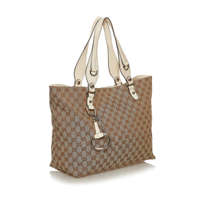 Gucci GG Canvas Icon Bit Tote Bag (SHG-28557)